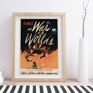 War of the Worlds 1953 Poster | Vintage Movie Poster