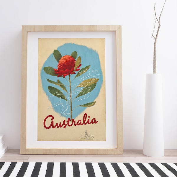 Australien von Gert Pullheim | Vintage Reiseplakat