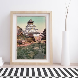 Osaka Castle by Hiroshi Yoshida | Vintage Japanese Woodblock Print