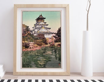 Osaka Castle by Hiroshi Yoshida | Vintage Japanese Woodblock Print