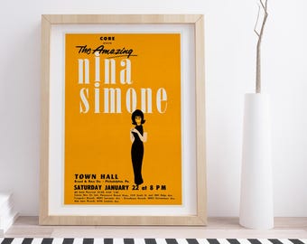 Nina Simone Concert Poster: Vintage Music Print