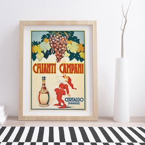 Chianti Campani, Vintage Wein Poster | Vintage Werbeplakat