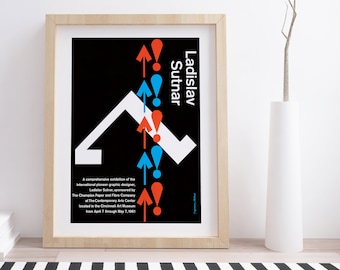 Ladislav Sutnar Exhibition Poster: Vintage Graphic Art