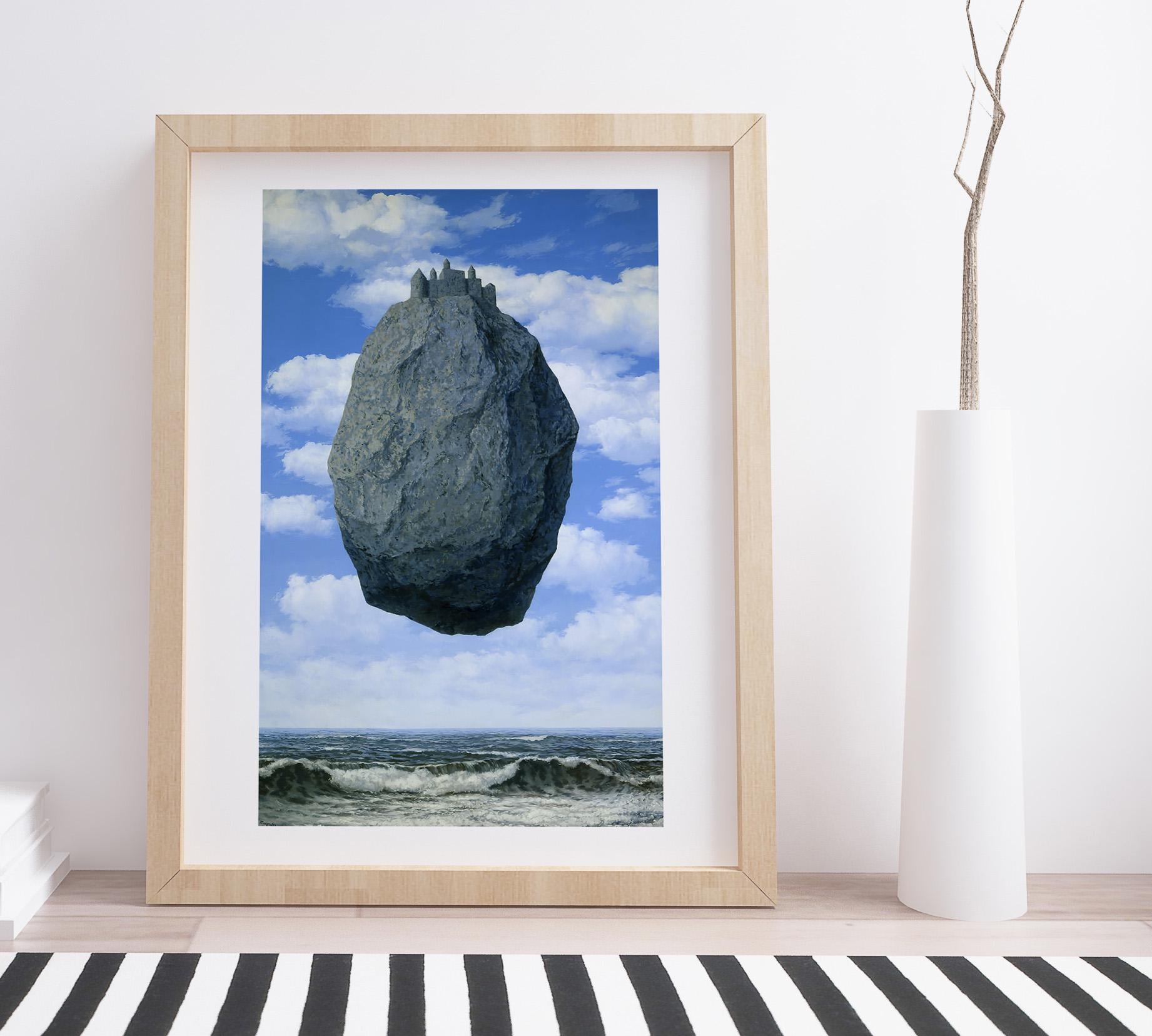 マグリット　肉筆手描きの油絵模写画　ピレネーの城 Amazon.co.jp: René Magritteルネ・マグリットアートワーク