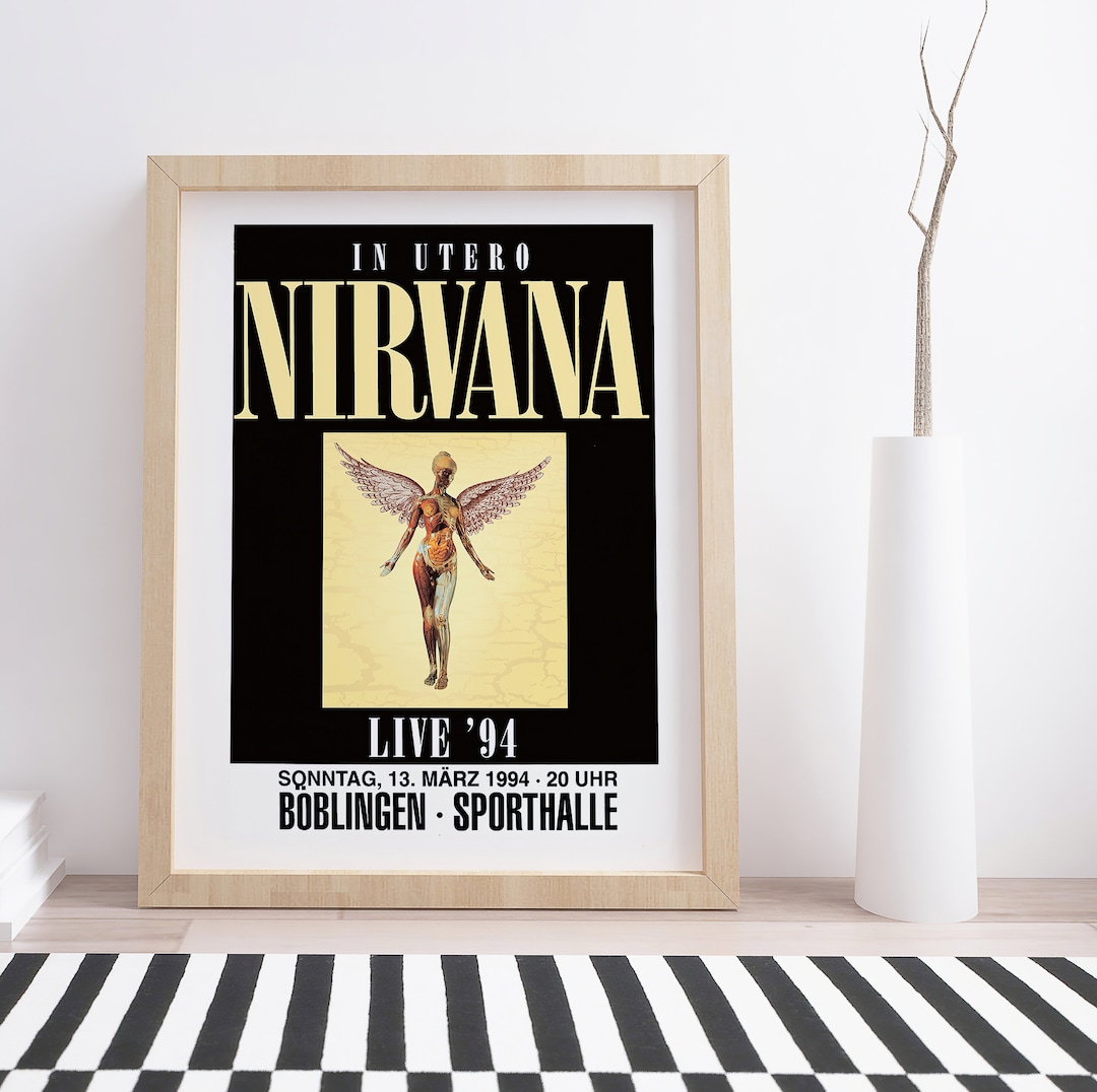 Nirvana in Utero 1994 Concert Poster | Music Gig Poster - Etsy