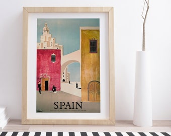 Spain by Bernard Villamot | Vintage Travel Poster