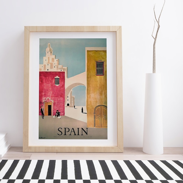 Spanien von Bernard Villamot | Vintage Reiseplakat