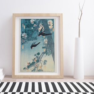 Land of the Bluebird by Bertha Lum  | Vintage Japanese Woodblock Print