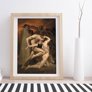 Dante and Virgil by William-Adolphe Bouguereau | Vintage Neo Classical Art Print