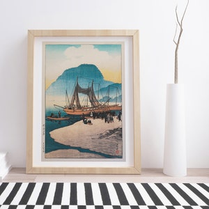 Beppu No Asa by Kawase Hasui | Vintage Japanese Woodblock Print