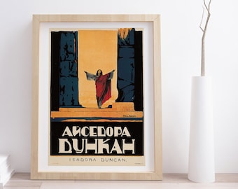 Isadora Duncan by Georgi Alexeiev | Vintage Ballet Poster