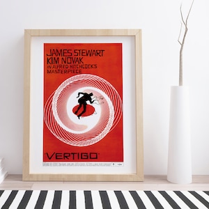 Vertigo Movie Poster: Vintage Hitchcock Film Print