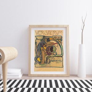 Ver Sacrum by Koloman Moser Vintage Vienna Secession Magazine Cover image 3