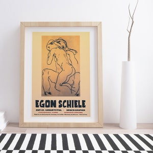 Manifesto della mostra di Egon Schiele: stampa artistica vintage