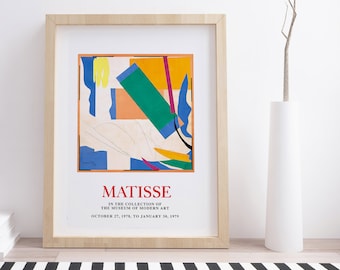 Plakat wystawy Matisse'a: wydruk artystyczny vintage