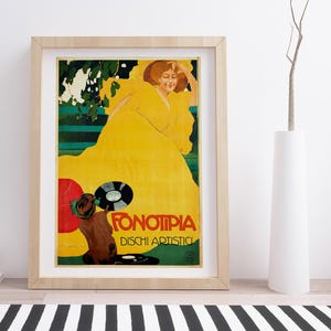 Fonotopia von Marcello Dudovich |  Vintage Gramophone Werbeplakat
