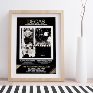 Degas Exhibition Poster: Vintage 1985 Art Print, Giclée Quality