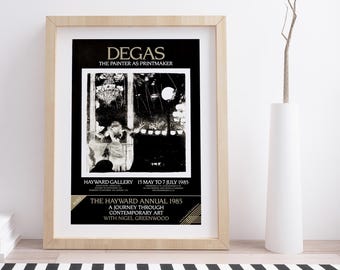 Degas Exhibition Poster: Vintage 1985 Art Print, Giclée Quality