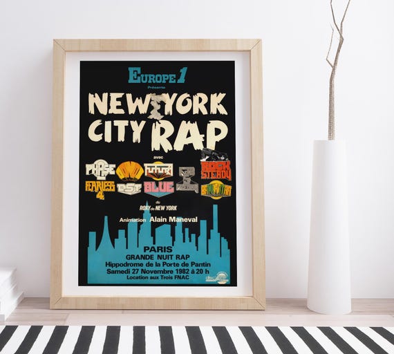 New York City Rap 1982 Concert Poster | Vintage Hip Hop Poster - Etsy