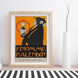 Frommes Kalender von Koloman Moser | Vintage Secession Werbeplakat
