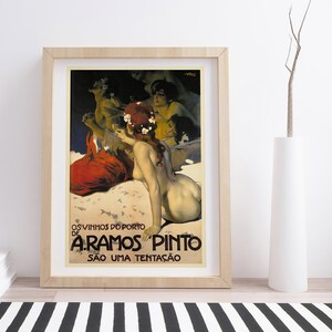 A. Ramos Pinto por Leopoldo Metlicovitz / Cartel publicitario vintage
