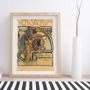 Ver Sacrum by Koloman Moser Vintage Vienna Secession Magazine Cover image 1