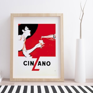 Cinzano por Rene Gruau | Pôster publicitário vintage