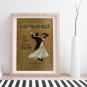 Dansons Ma Belle by Leopoldo Metlicovitz  | Vintage Music Poster