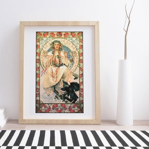 The Goddess Slavia by Alphonse Mucha | Vintage Fine Art Print