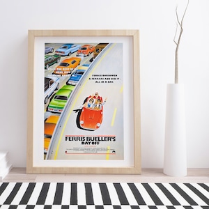 Ferris Bueller&#39;s Day Off Movie Poster | Vintage 80&#39;s Film Poster