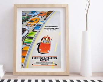 Ferris Bueller&#39;s Day Off Movie Poster | Vintage 80&#39;s Film Poster