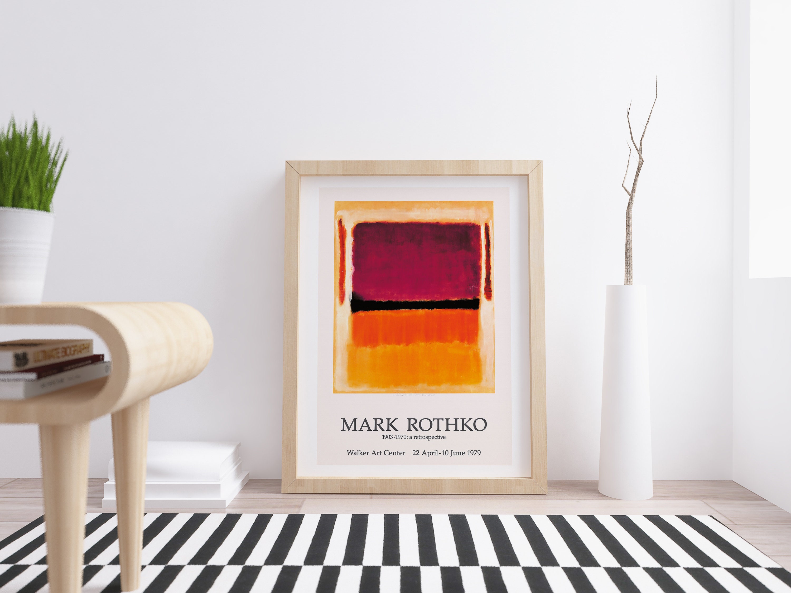 Mark Rothko Interor Design Mark Rothko 1979 Exhibition Poster: Vintage Abstract Art Print - Etsy
