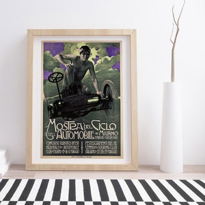 Mostra del Ciclo - Milano von Leopardo Metlicovitz | Vintage Werbeplakat