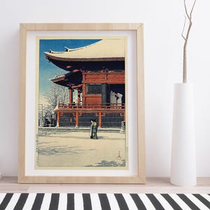Clearing Sky After Snow by Kawase Hasui | Vintage Japanese Woodblock Print