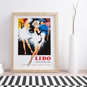 Lido por Rene Gruau | Cartaz publicitário vintage