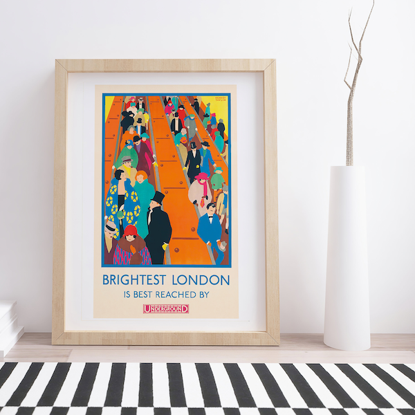 Vintage Londoner Untergrund Reiseplakat von Horace Taylor