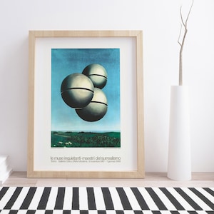 Masters of Surrealism 1967 Exhibition Poster | Rene Magritte -Vintage Art Exhibition Poster