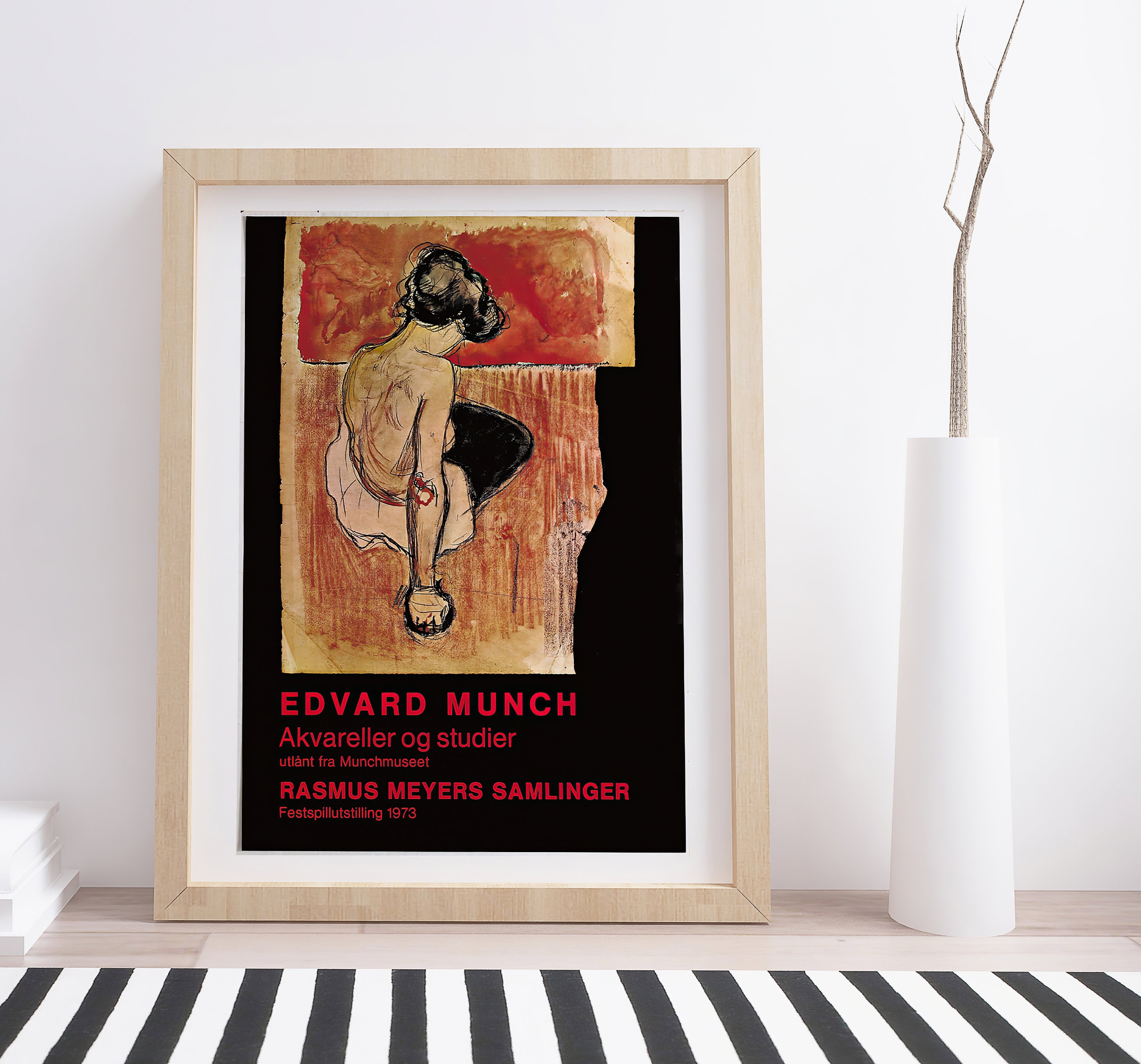Edvard Munch Exhibition Poster: Vintage Art Print