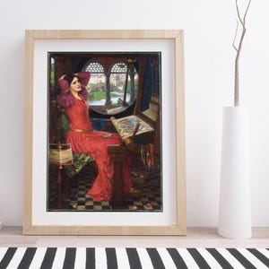 Lady of Shalott Vintage Art Print by John William Waterhouse