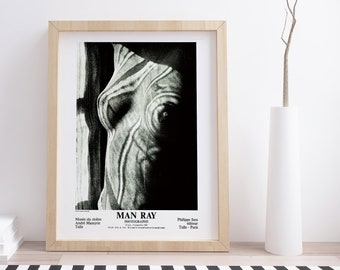 Tentoonstellingsposter Man Ray 1987 | Vintage kunsttentoonstellingsposter