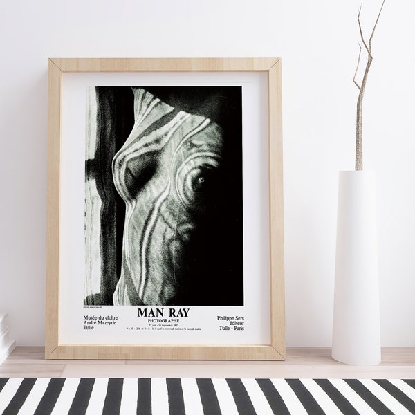 Affiche de l'exposition Man Ray 1987 | affiche d'exposition d'art vintage