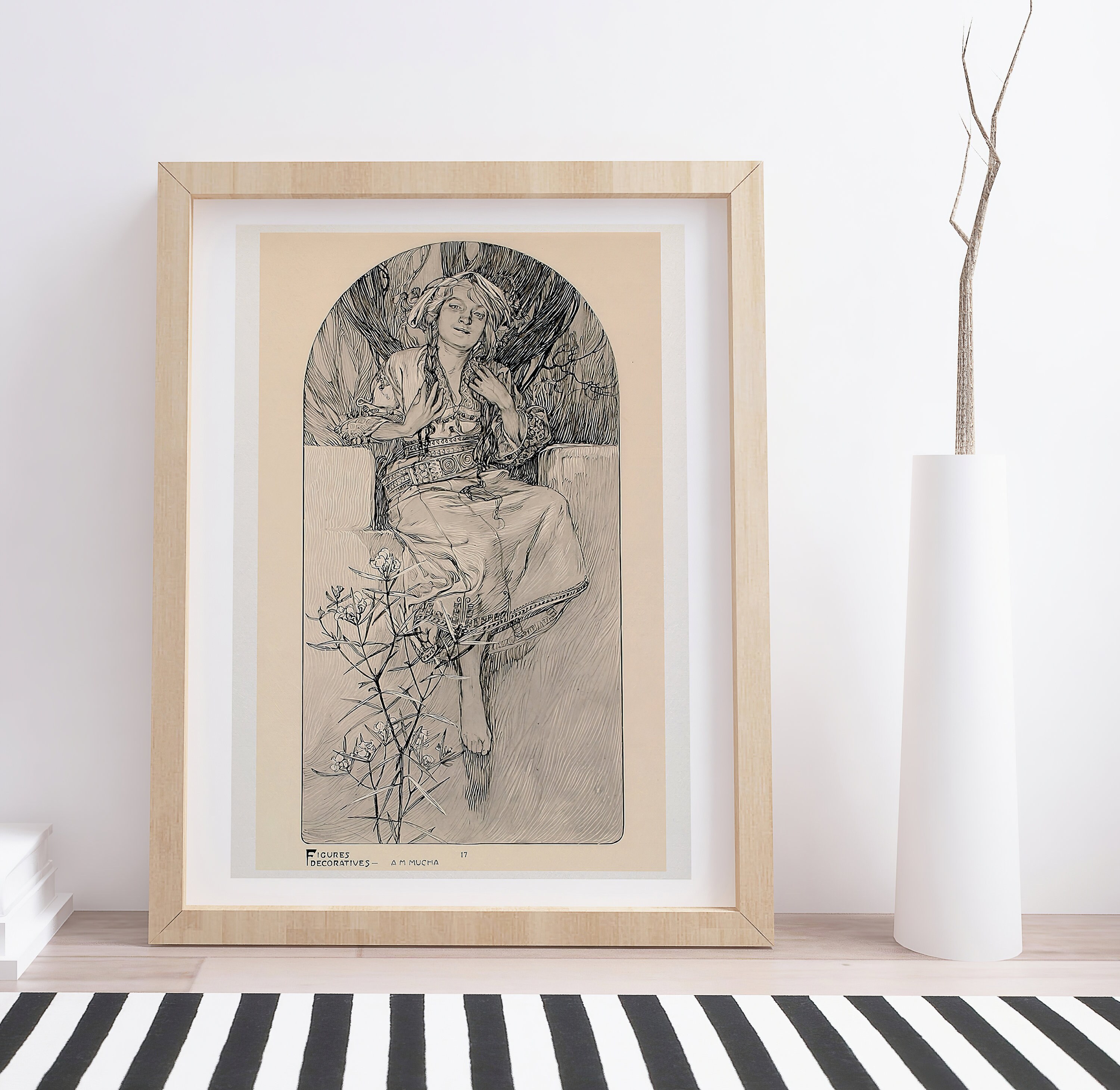 Figures Decoratives by Alphonse Mucha | Vintage Illustration