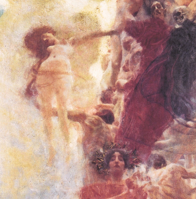 Gemalter Kompositionsentwurf zur Medizin by Gustav Klimt Vintage Art Print image 2