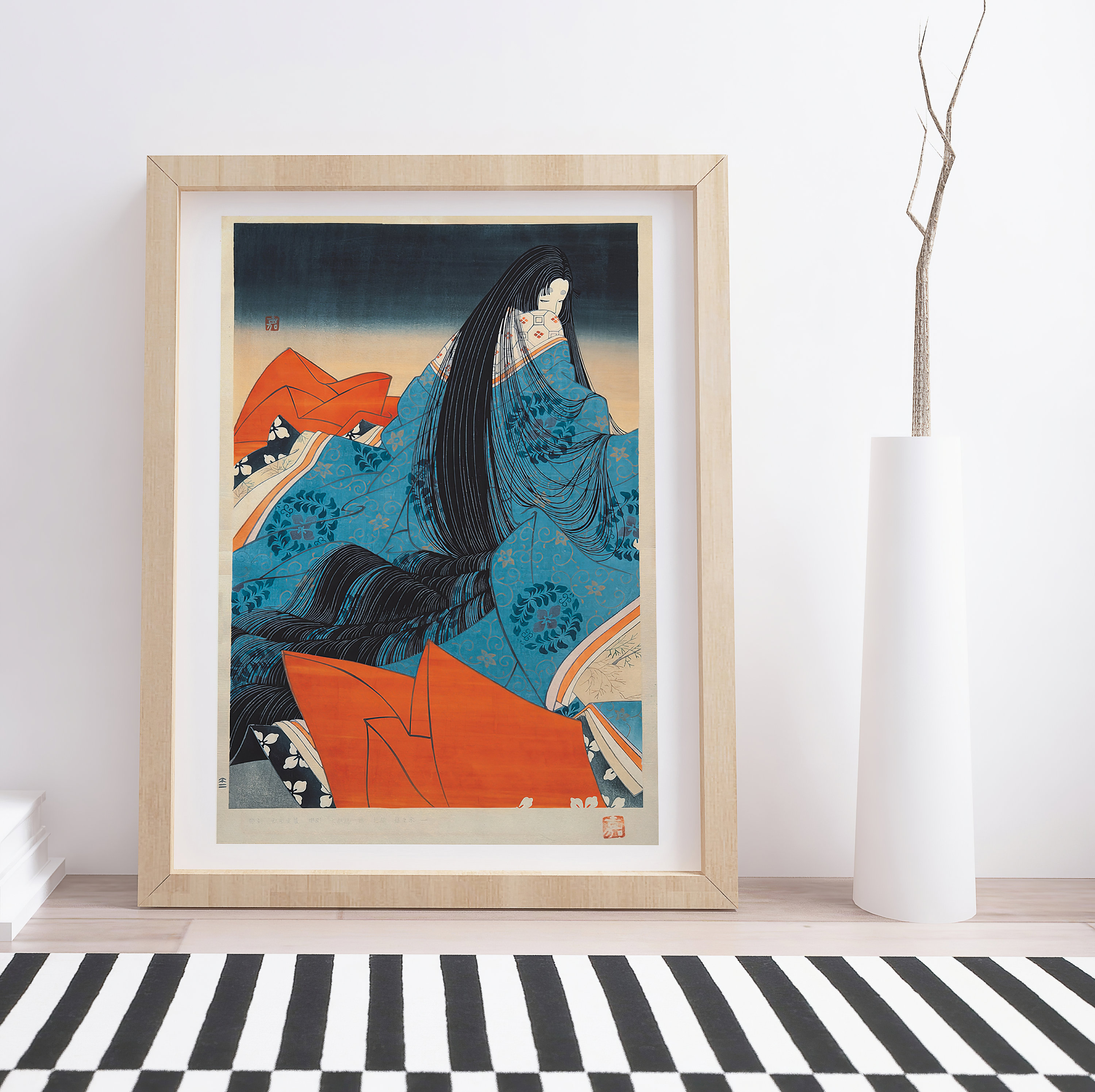 The Tale of Genji by Okada Yoshio | Vintage Japanese Woodblock