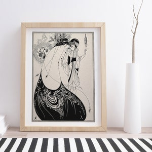 Der Peacock Rock von Aubrey Beardsley | Vintage Illustration