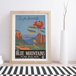 See for Yourself … the Blue Mountains of New South Wales. Reproduction vintage poster See for Yourself … the Blue Mountains of New South Wales. Reproduction vintage poster