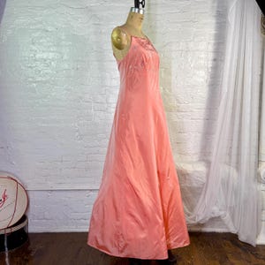 90s Vintage Pink Prom Dress M Corset Laced Back Gown w Crinoline
