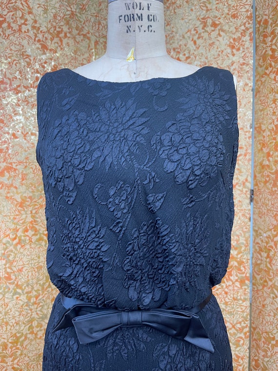 60s Black Cocktail Dress S Irving Nadler