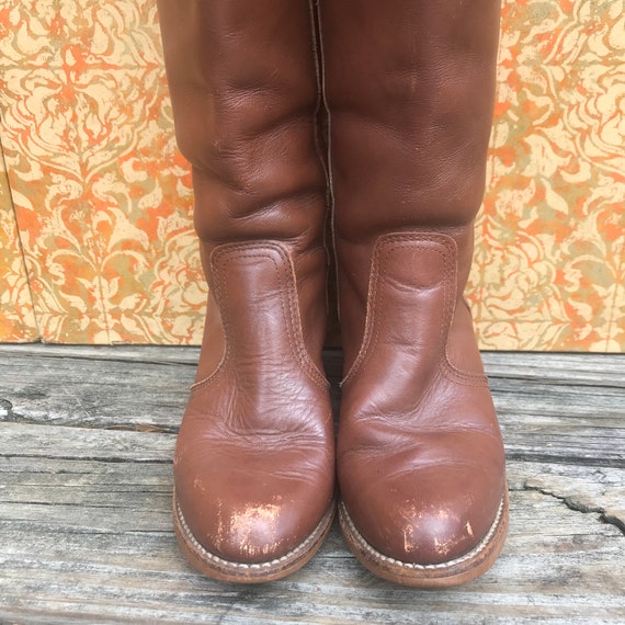 Vintage 70s Boots SIZE 6.5 Dexter 1970s Boots Sta… - image 7