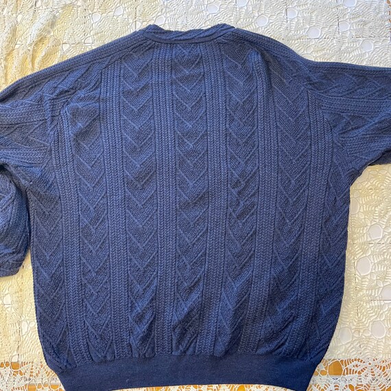 90s Vintage Coogi Sweater L 3D Knit Sweater Blue … - image 2